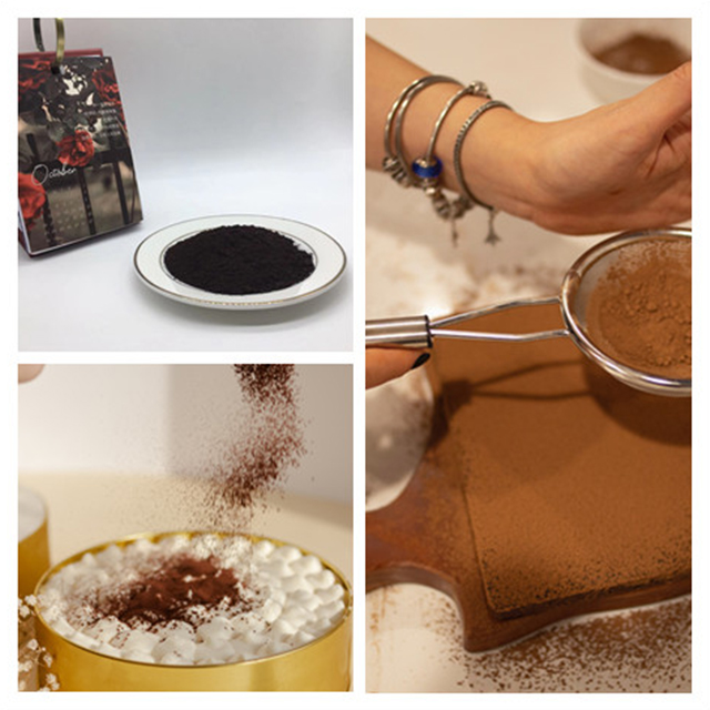 Dark Heavily Dutch cocoa powder fat content 10-12% Dutch Cocoa Powder factory